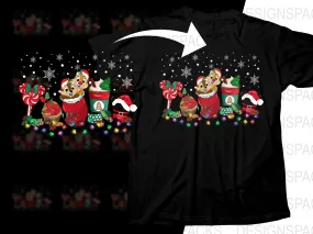 Adorable Chip and Dale Festive Christmas Png Digital Download