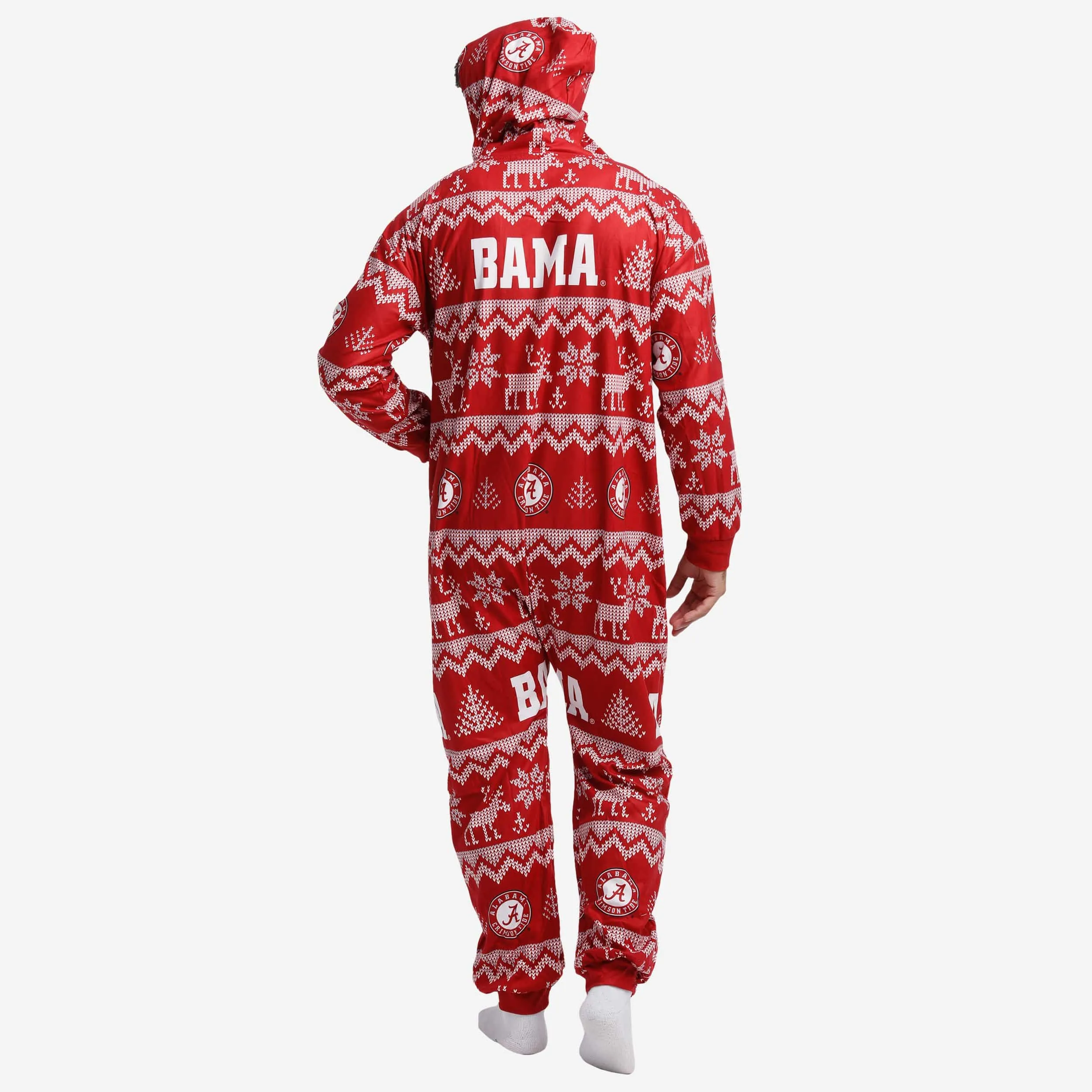 Alabama Crimson Tide Ugly Pattern One Piece Pajamas