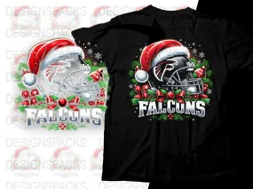 Atlanta Falcons Christmas Helmet Png Digital Download