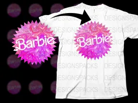 Barbie Swirl Pattern Graphic Design Png Digital Download