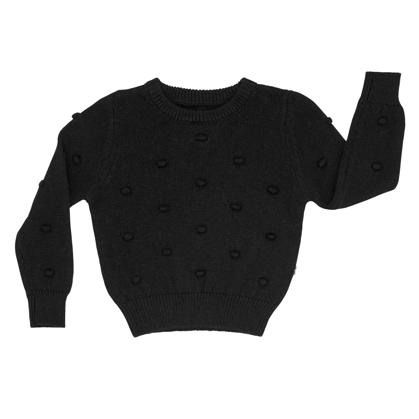 Black Pom Pom Knit Sweater