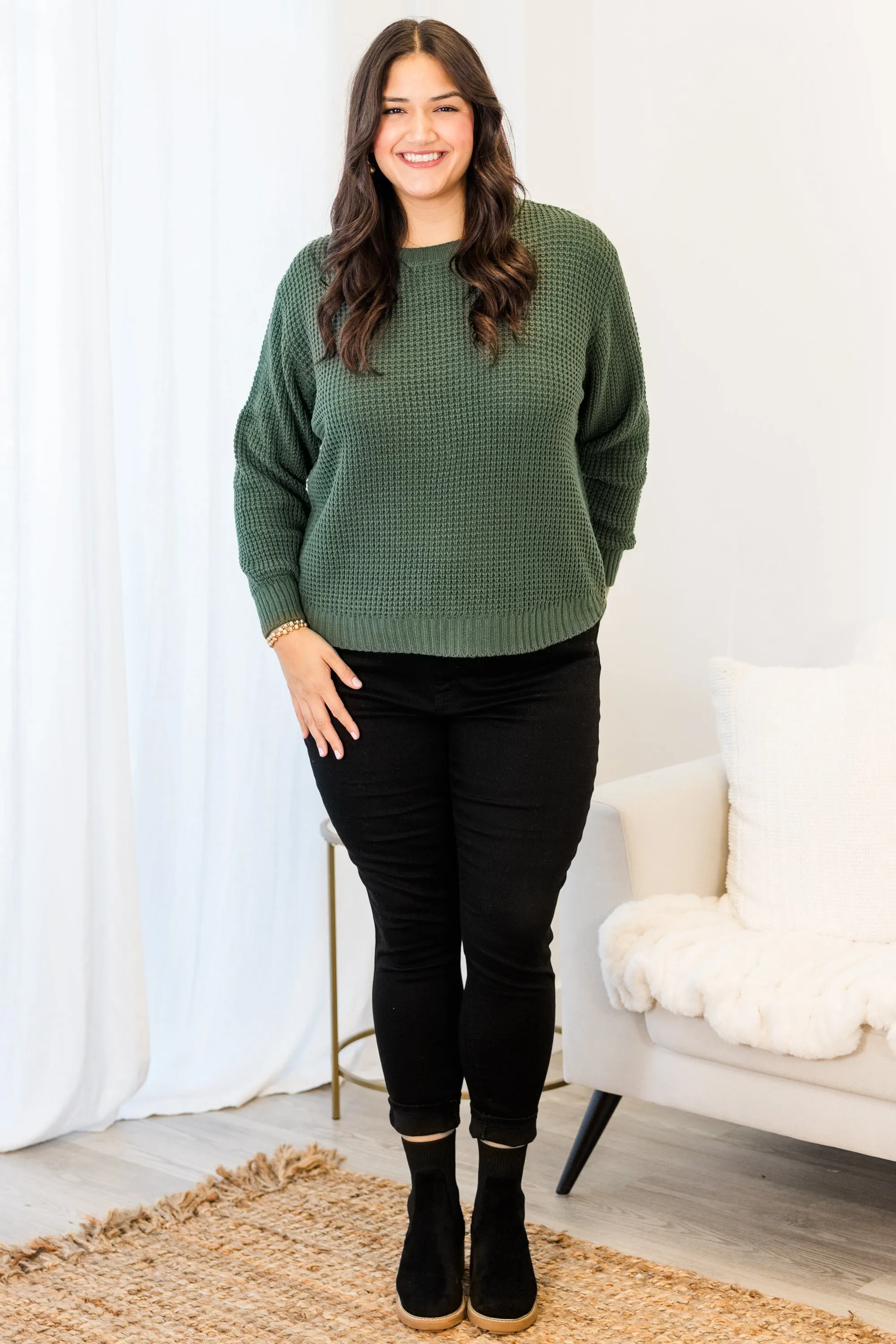 Breezy Weather Sweater, Ash Jade