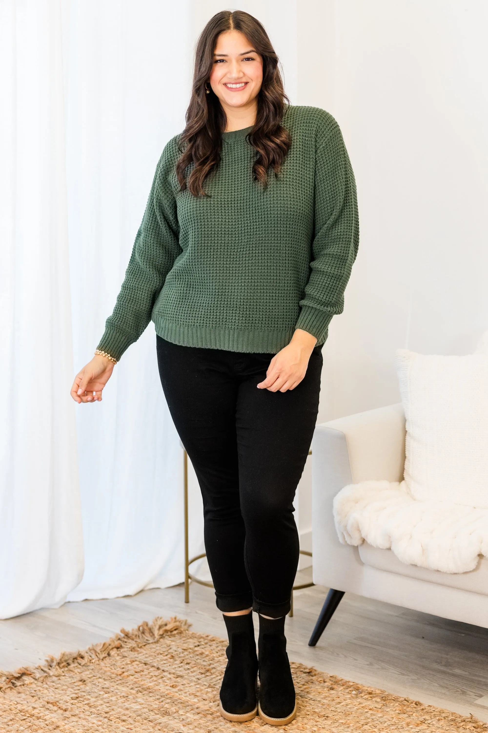 Breezy Weather Sweater, Ash Jade