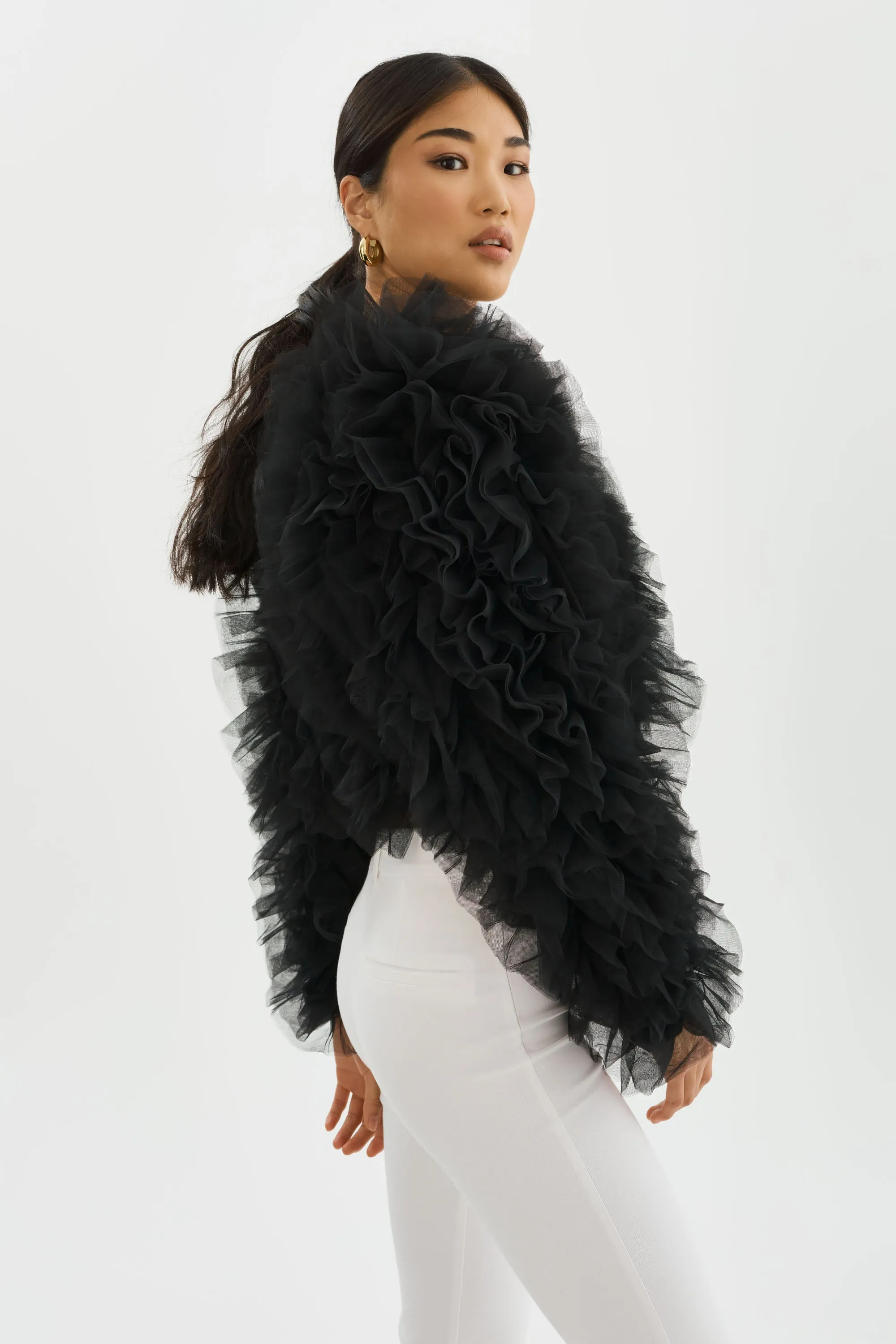 BRITNY | Ruffle Tulle Jacket