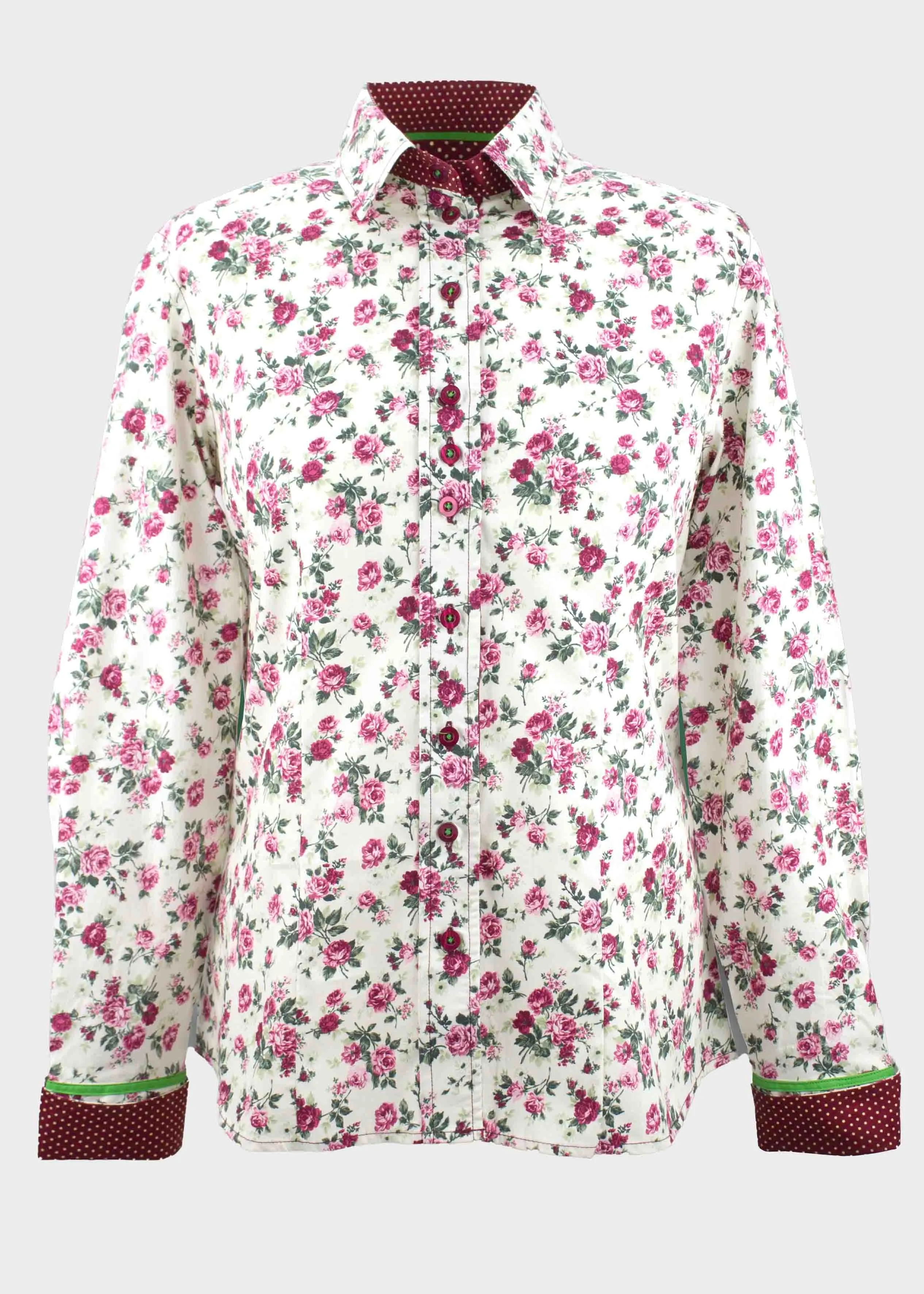 Charlotte Cotton Floral VELCRO® Brand Fastening Shirt