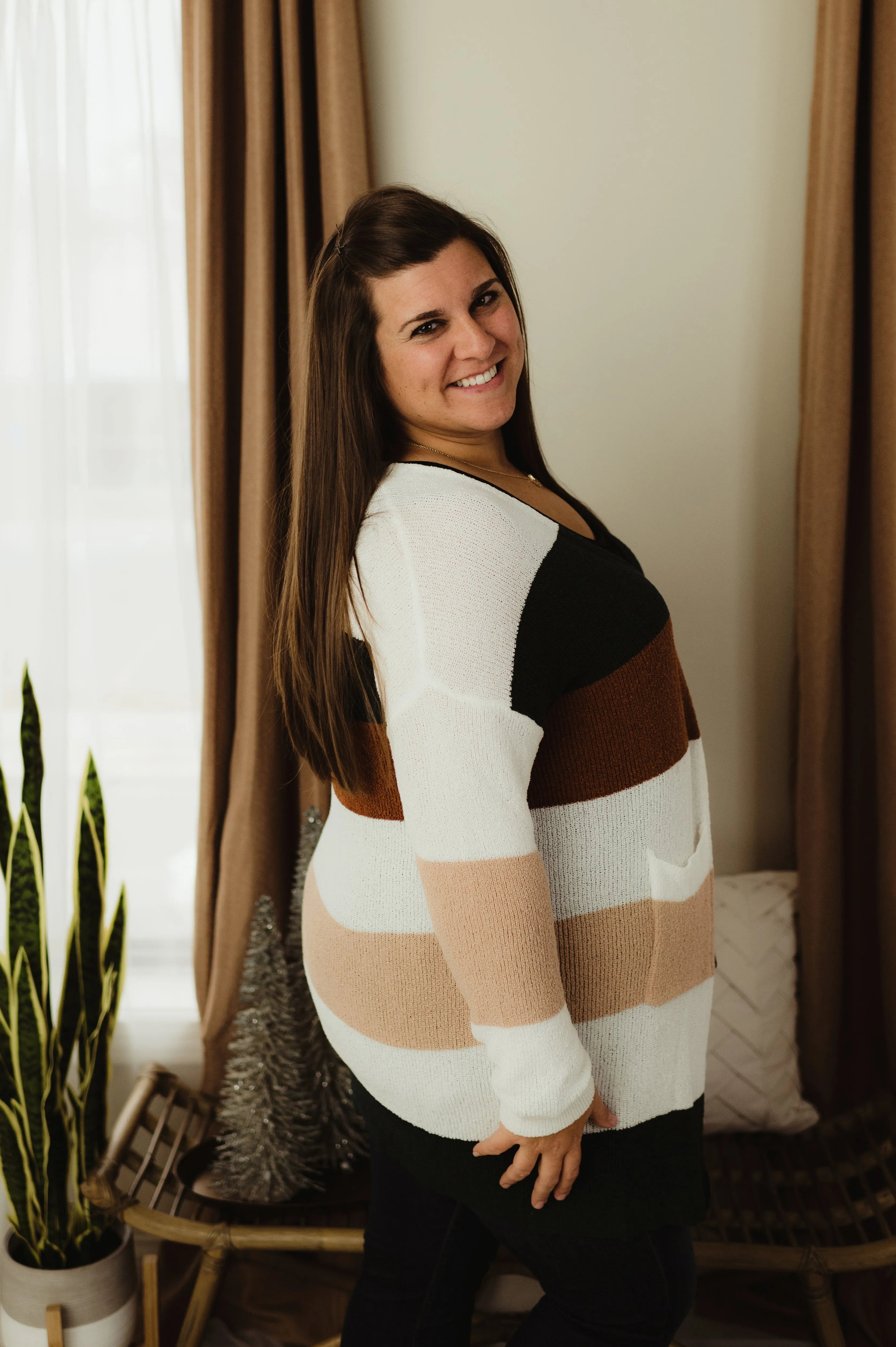 Colorblock Light Cardigan