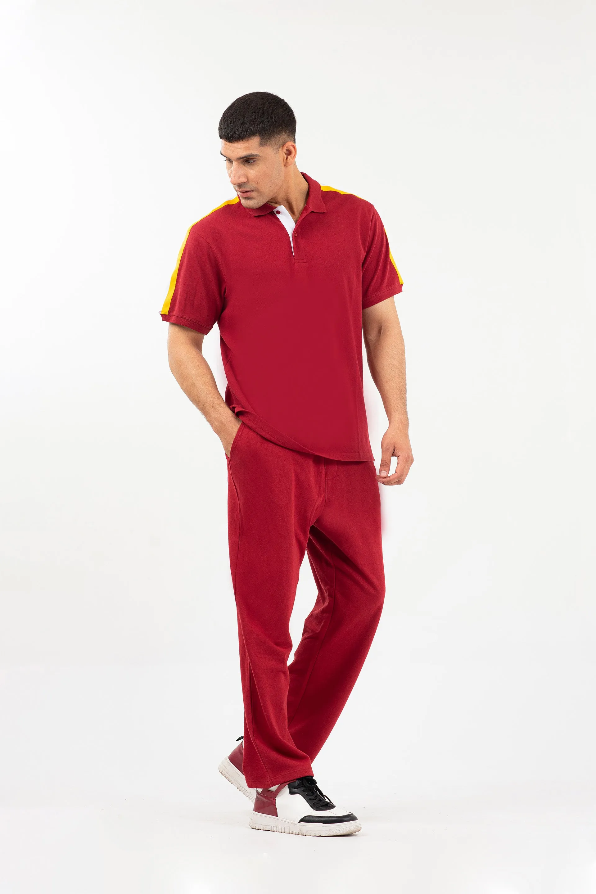 Comfort Terry Trousers Burgundy