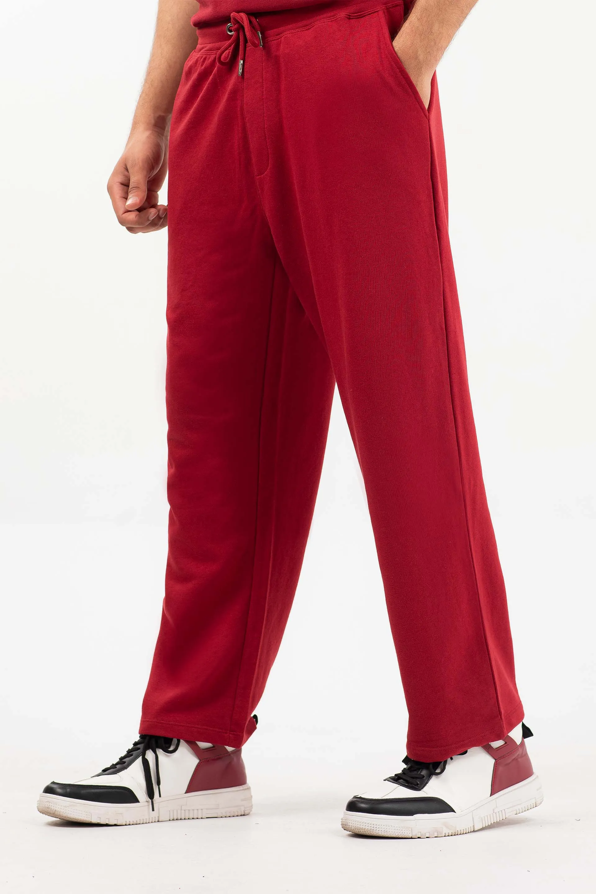 Comfort Terry Trousers Burgundy