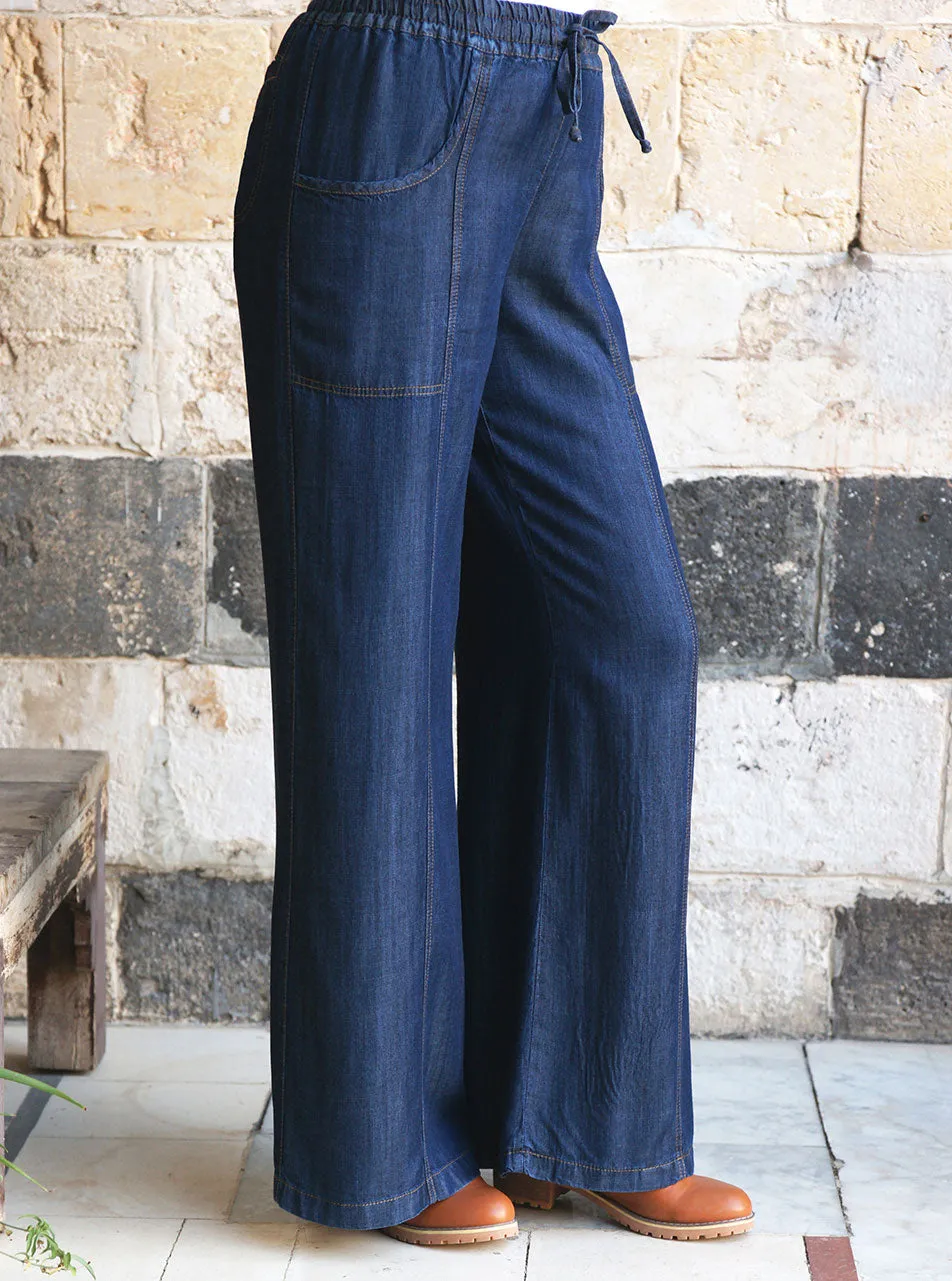 Comfort Waist Lyocell Denim Trousers