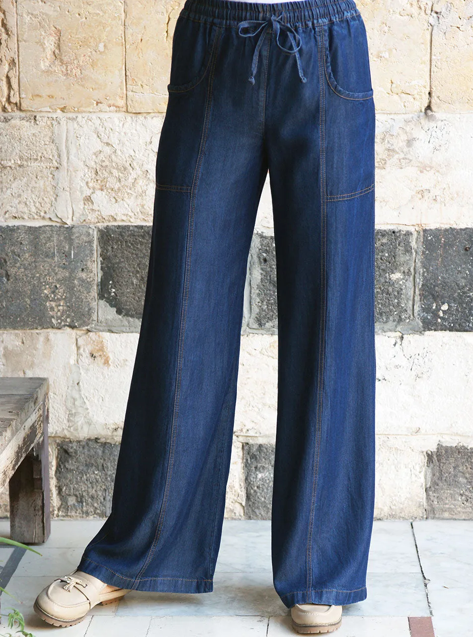 Comfort Waist Lyocell Denim Trousers