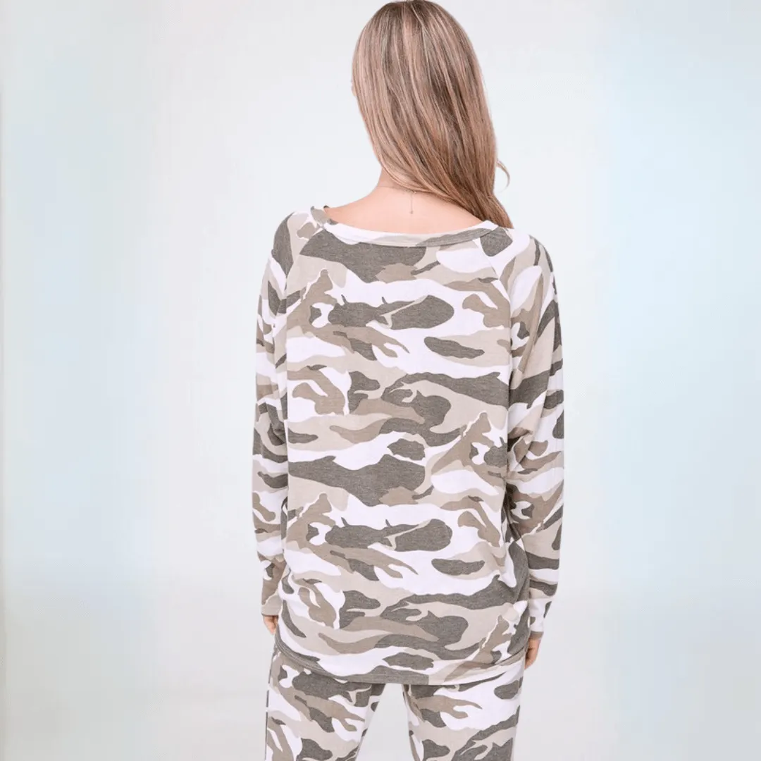 Cozy Camo Loungewear Set Made in USA