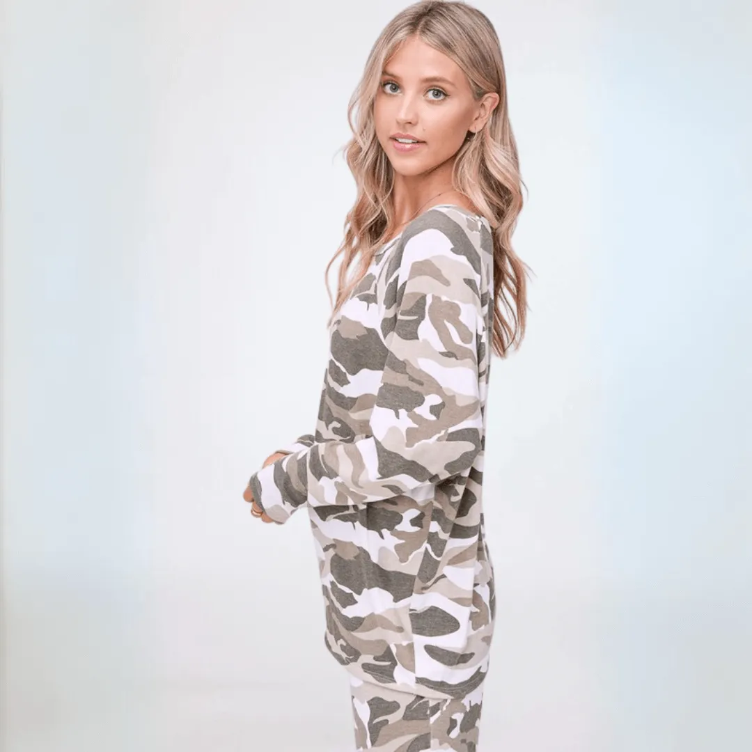 Cozy Camo Loungewear Set Made in USA