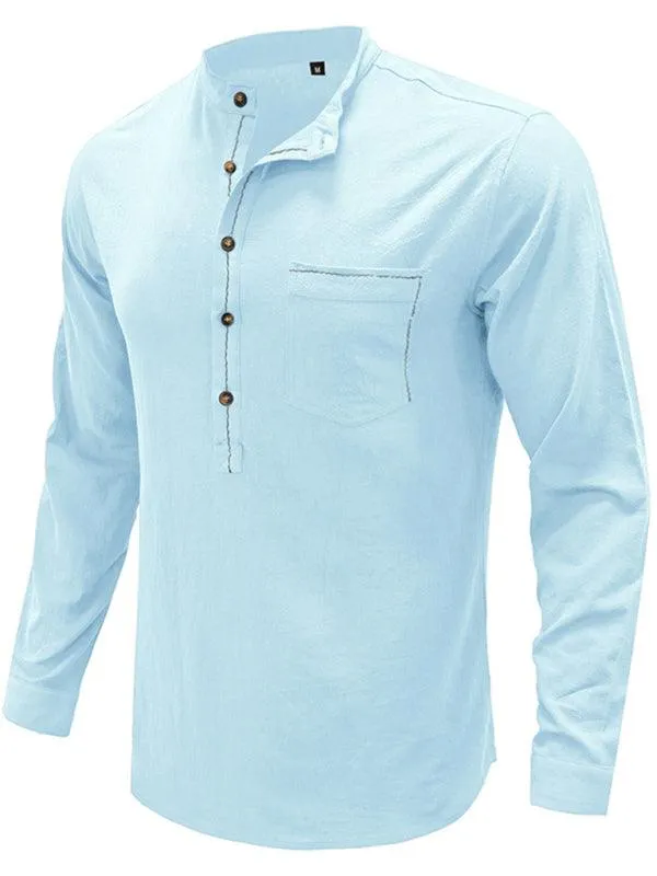 Effortlessly Stylish Dropped Shoulder Linen-Cotton Shirt for Every Occasion