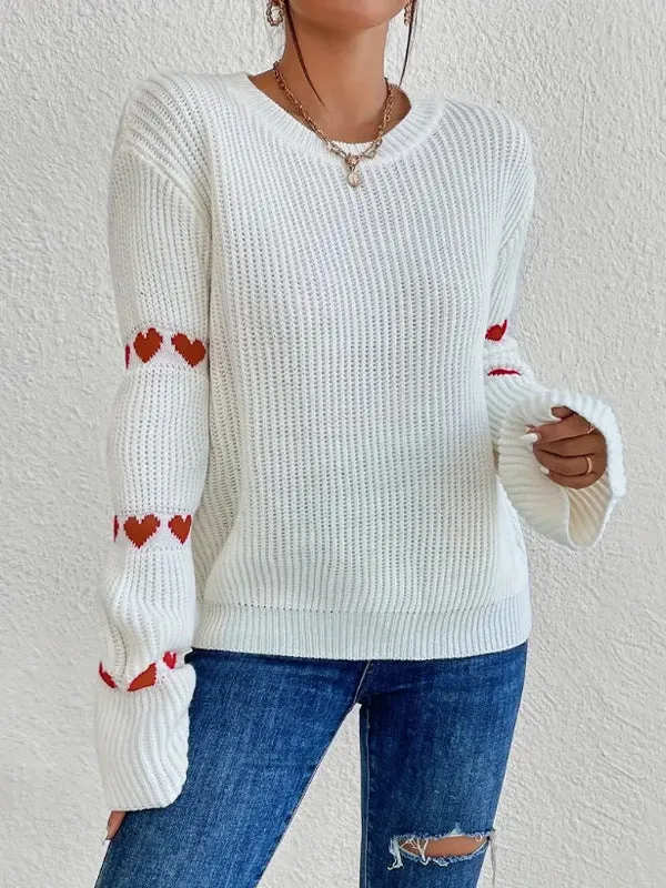 Emilia Heart Detail Knit Sweater