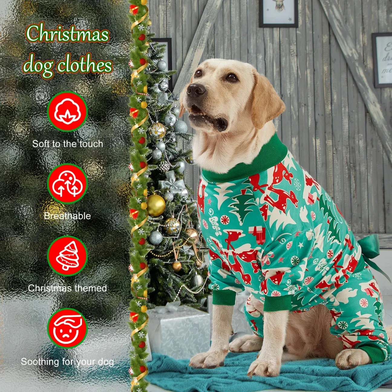 Festive Christmas Pajamas for Large Dogs