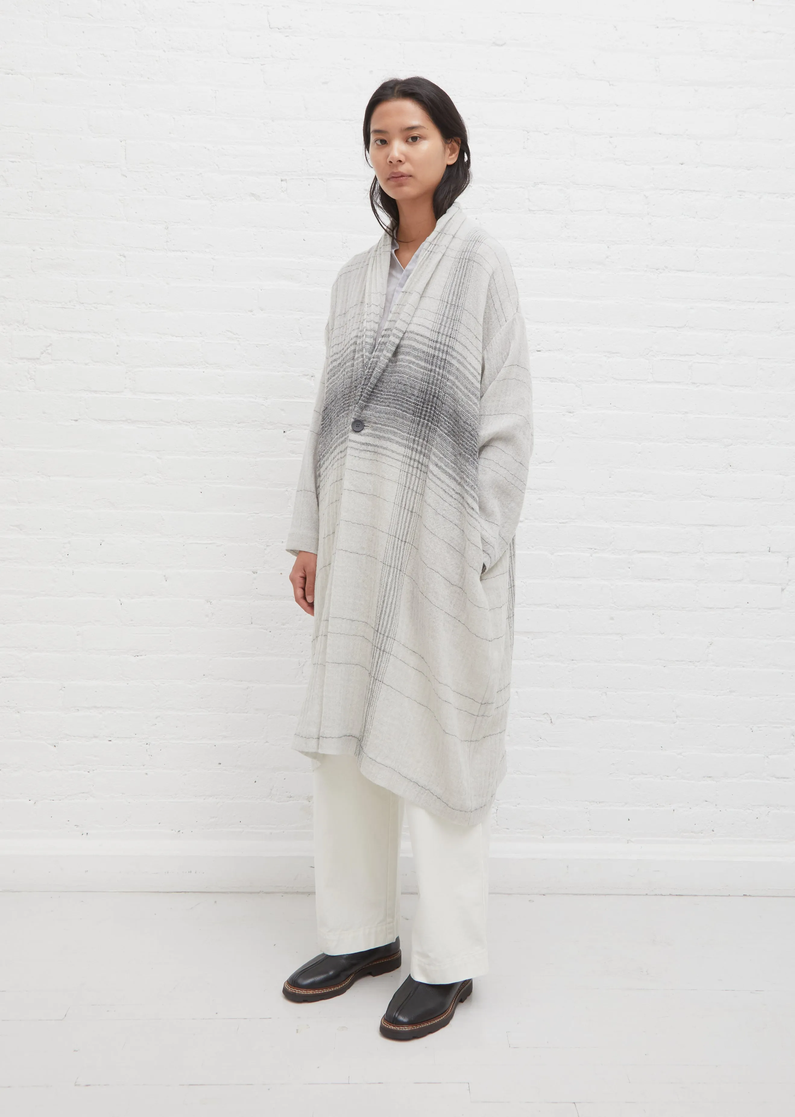 Fine Line Check Coat