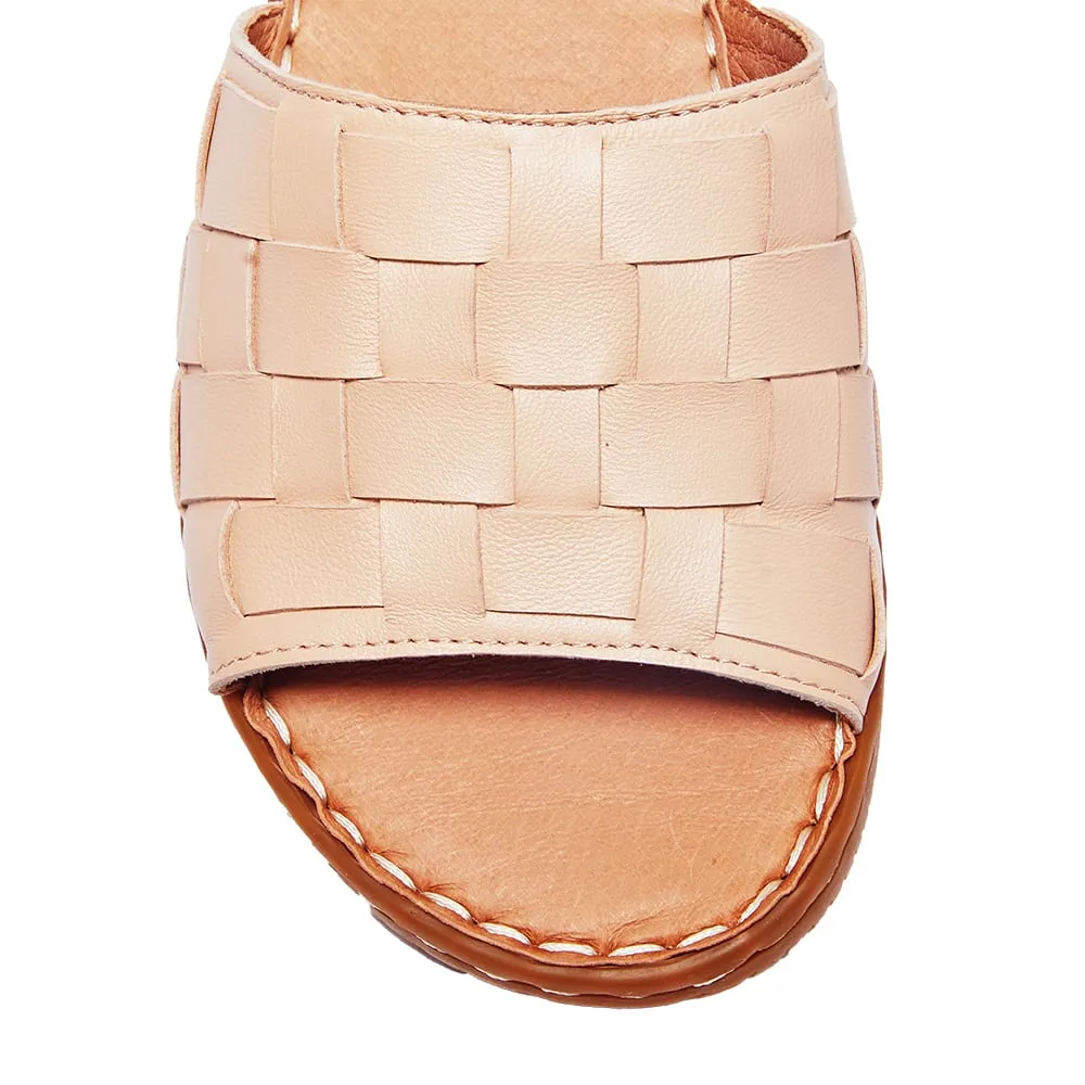 Flair Slide in Blush Leather