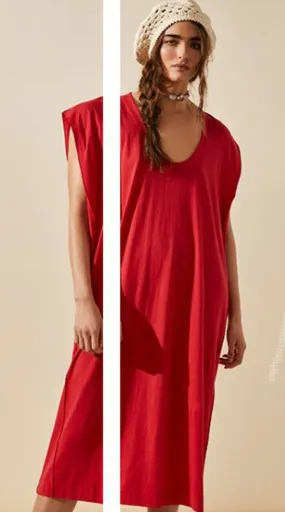 Free People NWT Carta Tee Shirt Midi Dress - Size XL