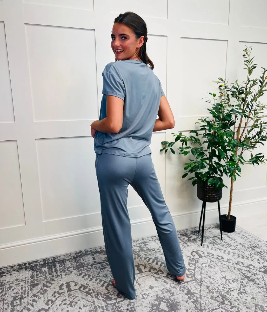 Grey Soft Loungewear Pyjama Set