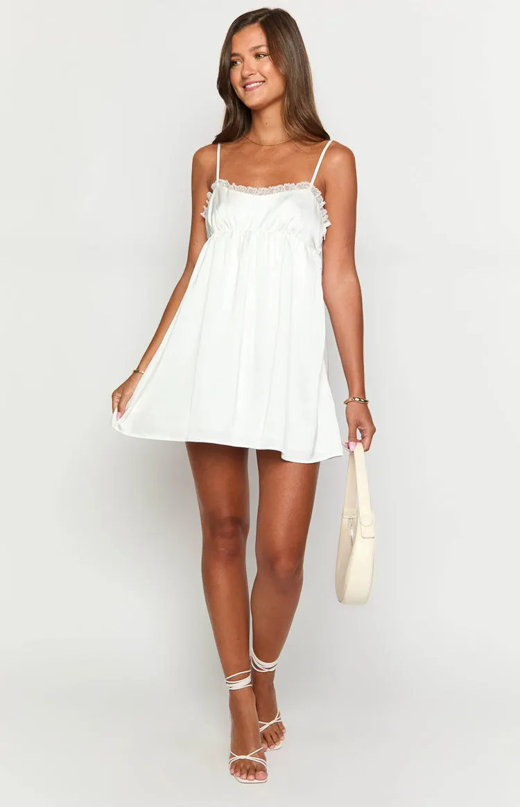 Hansel White Lace Mini Dress