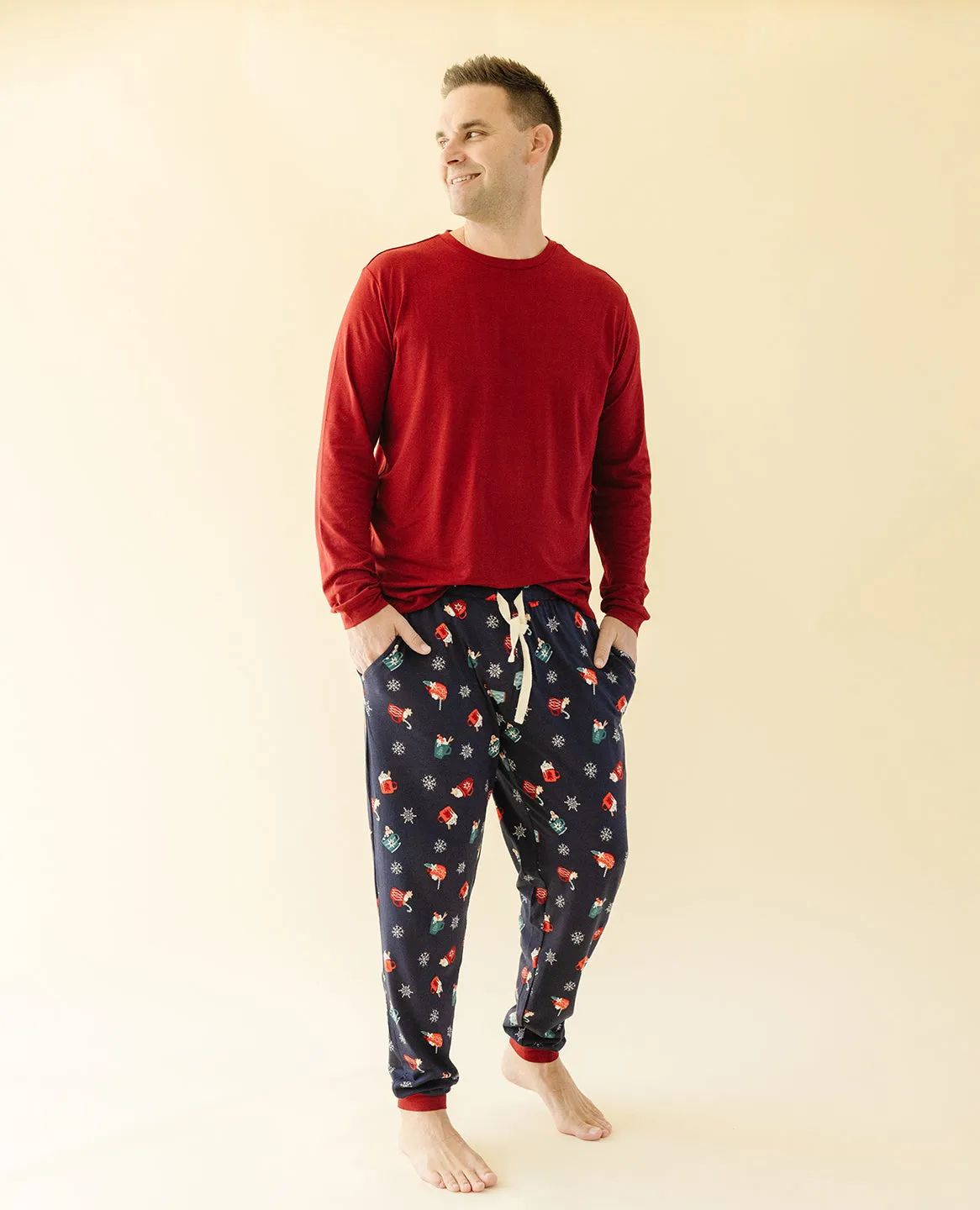 Holiday Adult Unisex Pajama Set in Cozy Cocoa