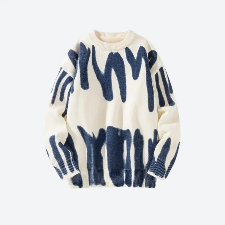 Jinquedai Spray Paint Soft Touch Knitted Sweater