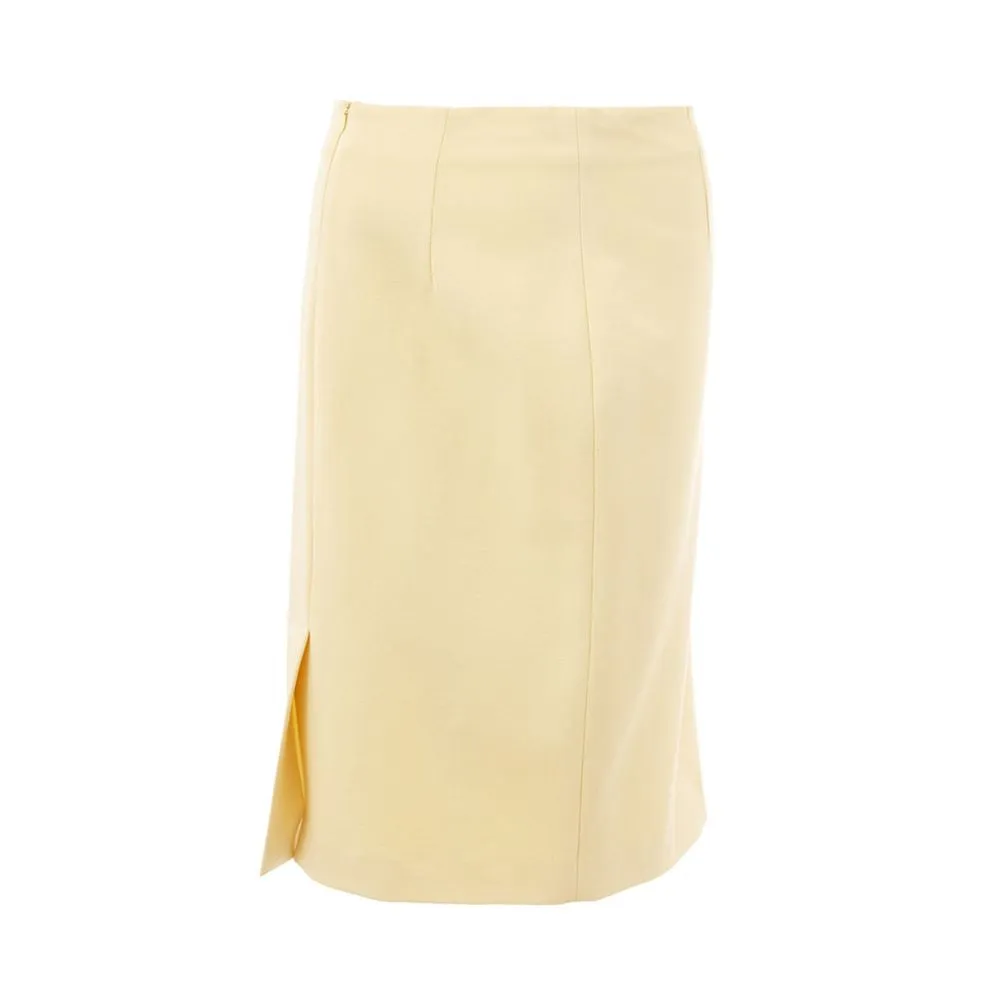 Lardini Elegant Yellow Viscose Skirt for Women