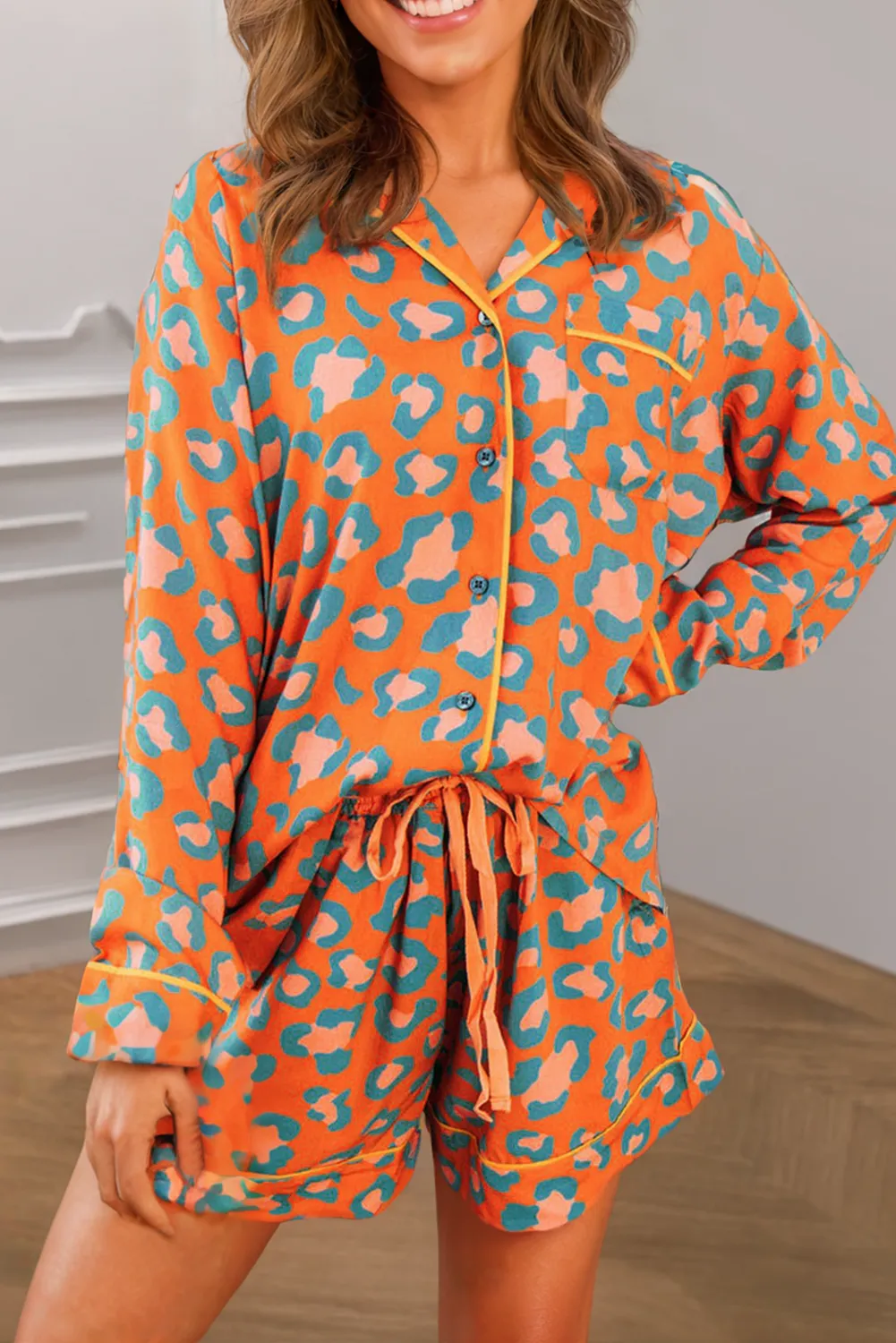 Leopard Print Pajama Set