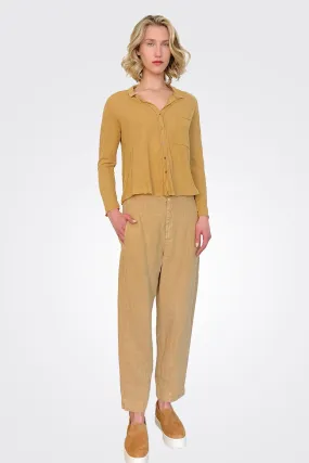 Linen Comfort Trousers - Camel