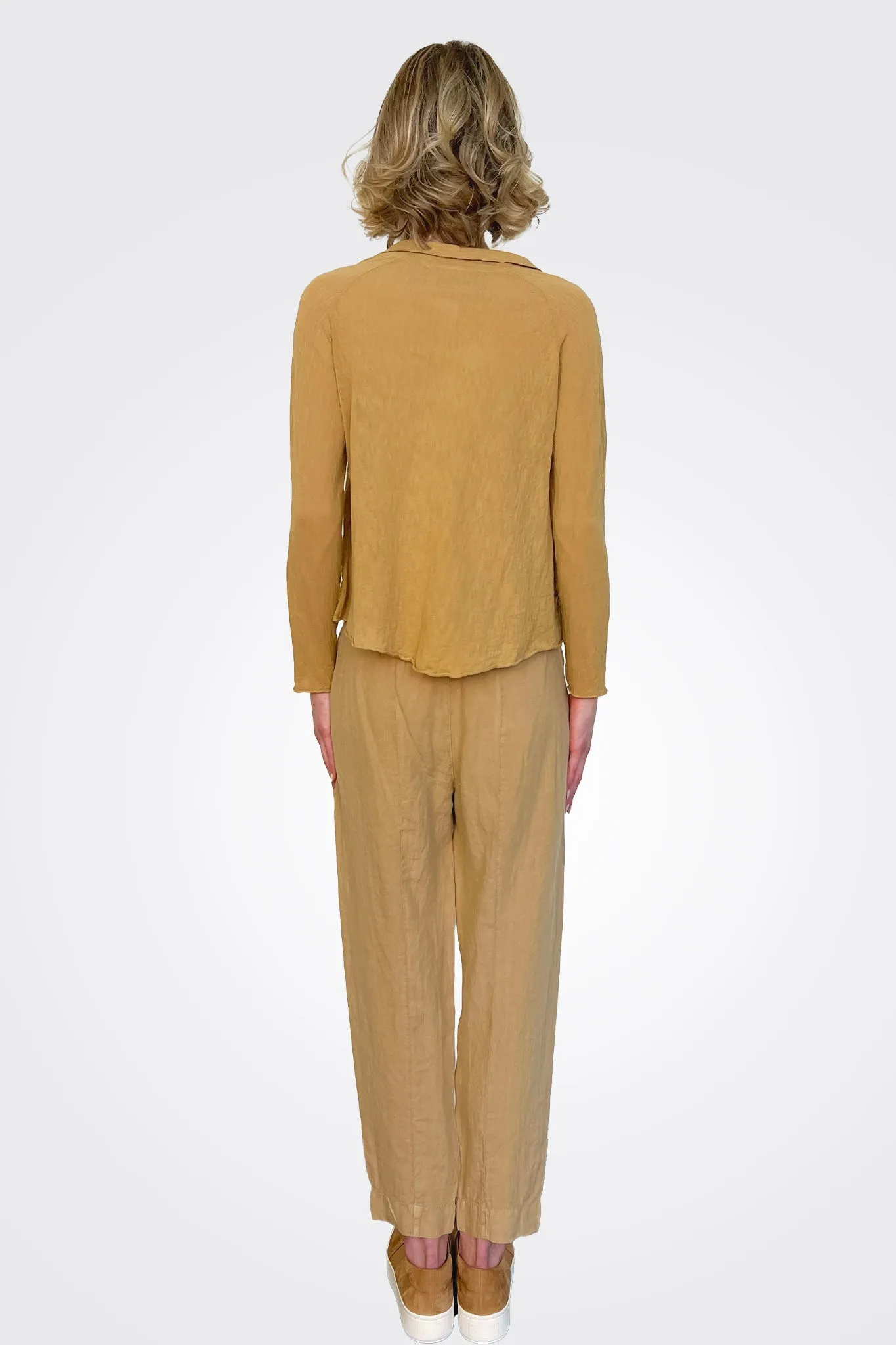 Linen Comfort Trousers - Camel