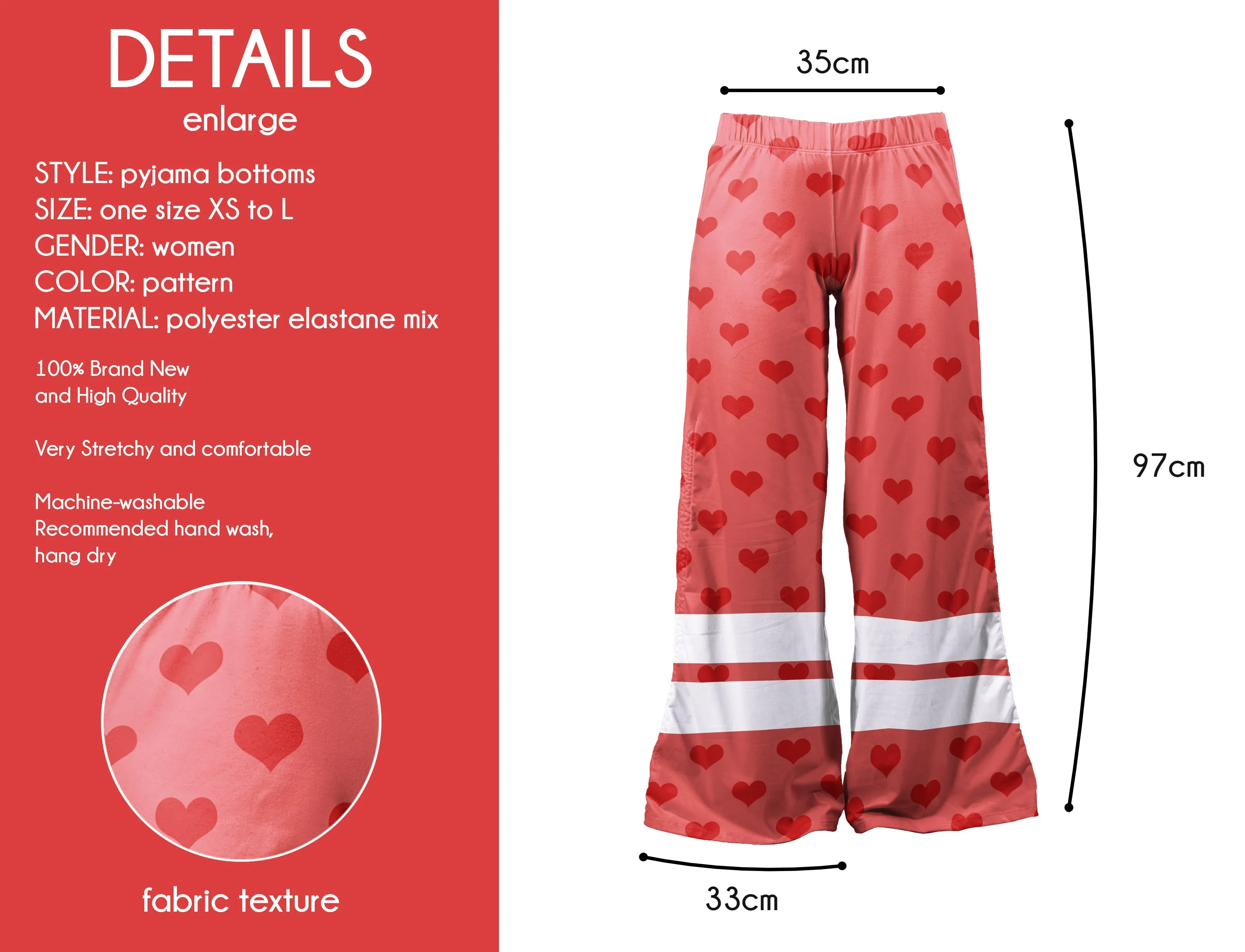 Loungewear Girly Hearts (UK Size 8-14)