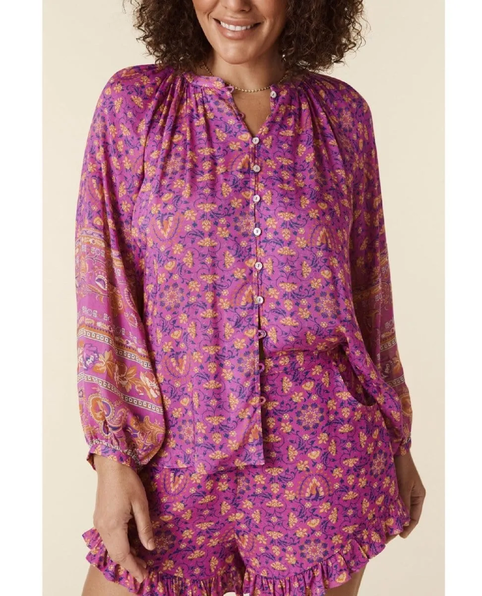 Madame Peacock Blouse Boysenberry