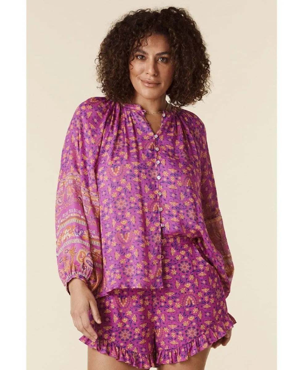 Madame Peacock Blouse Boysenberry