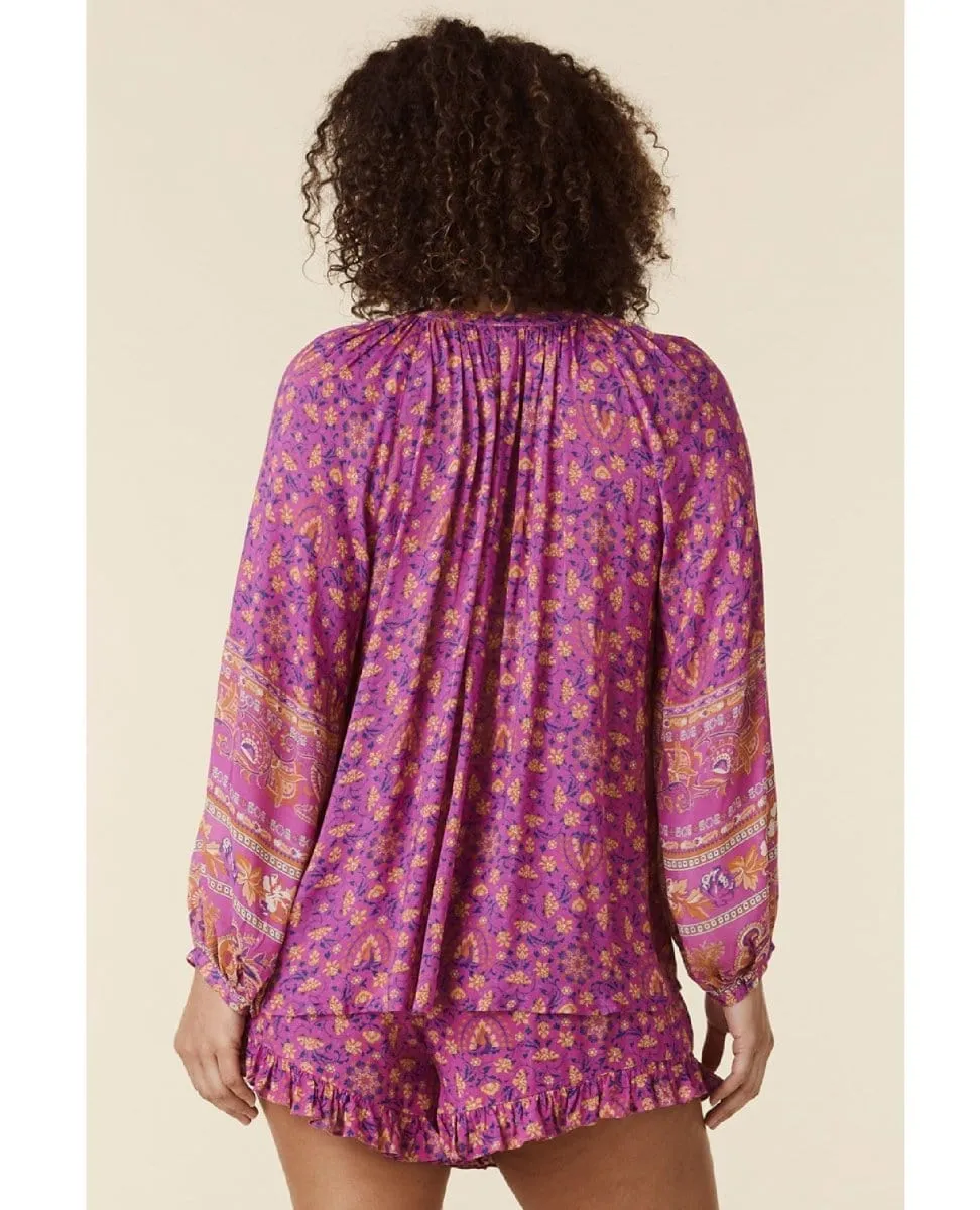 Madame Peacock Blouse Boysenberry