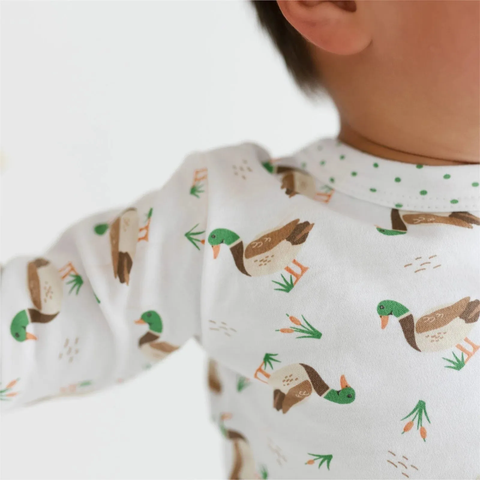 Mallard Pond Green Long Pajamas