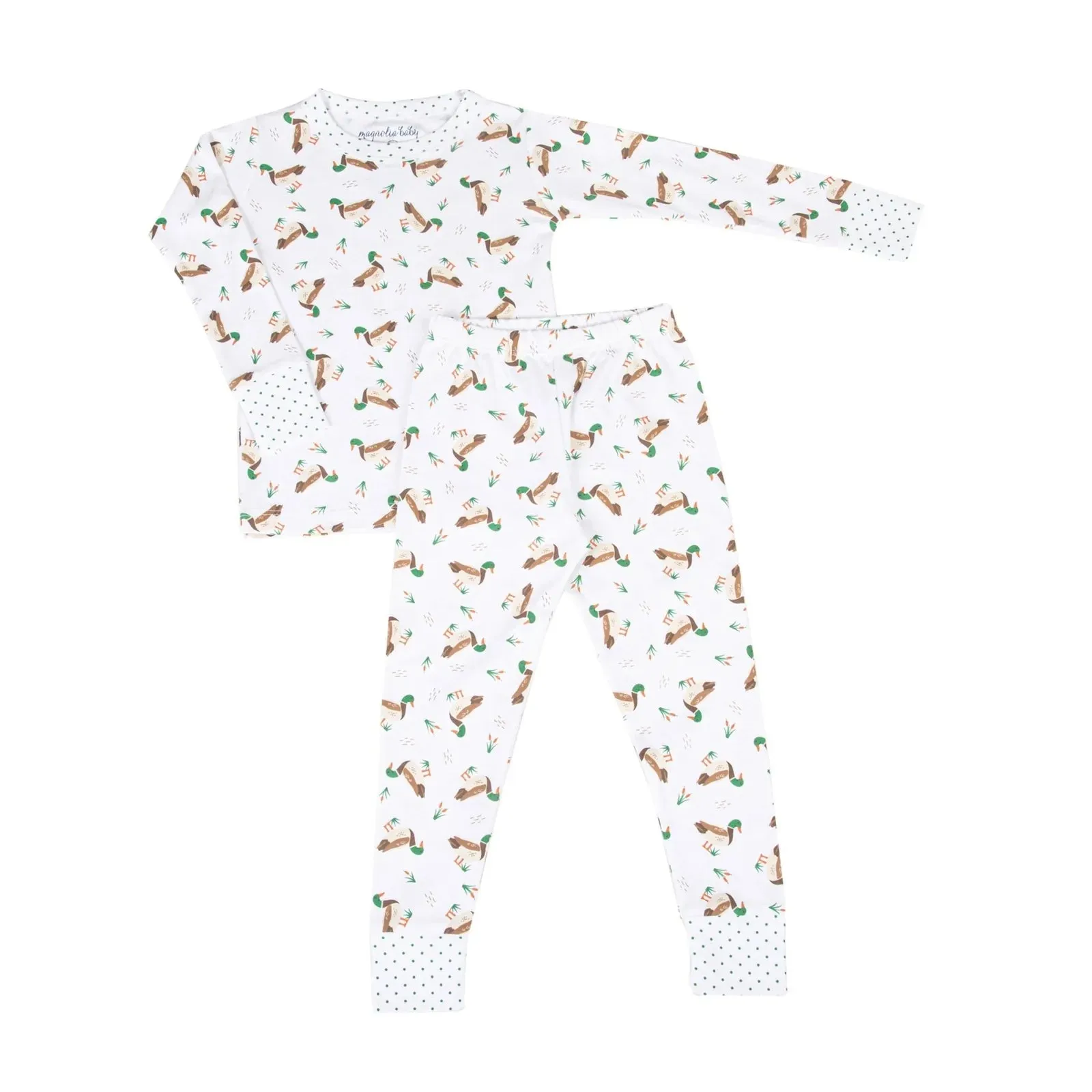 Mallard Pond Green Long Pajamas