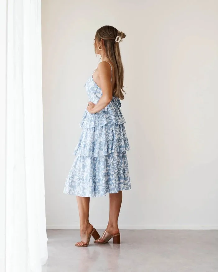 Martha Dress-Blue Floral