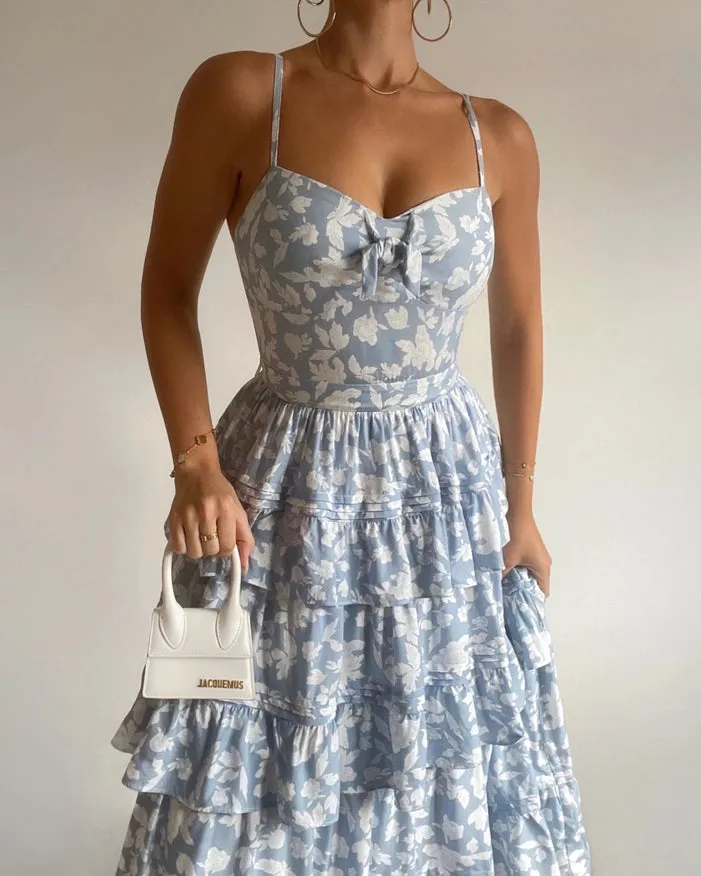 Martha Dress-Blue Floral