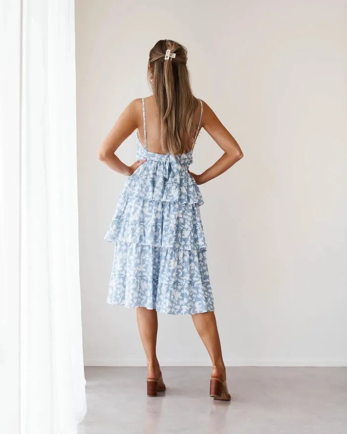 Martha Dress-Blue Floral