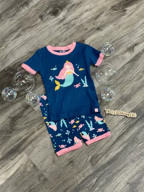 Mermaid Navy Short Sleeve Pajamas