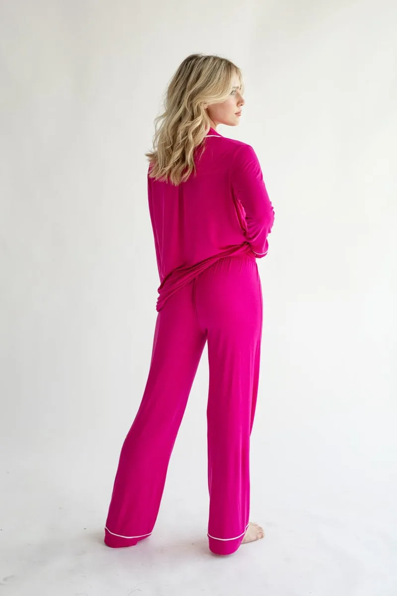 Middle of the Night Pajamas - Dark Pink - Final Sale