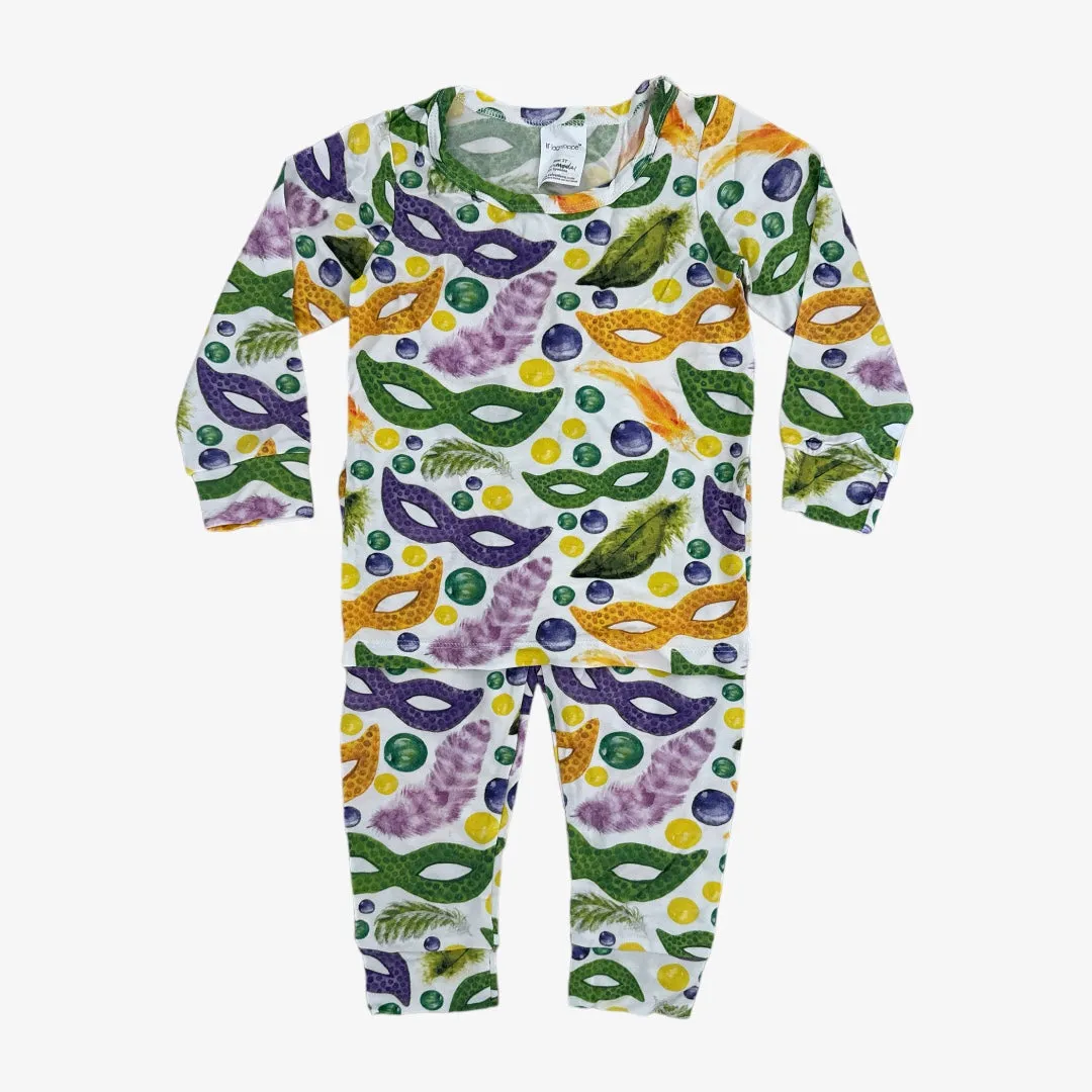 modal long sleeve pajama set || mardi gras loot