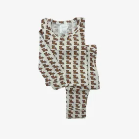 modal long sleeve pajama set || tiger