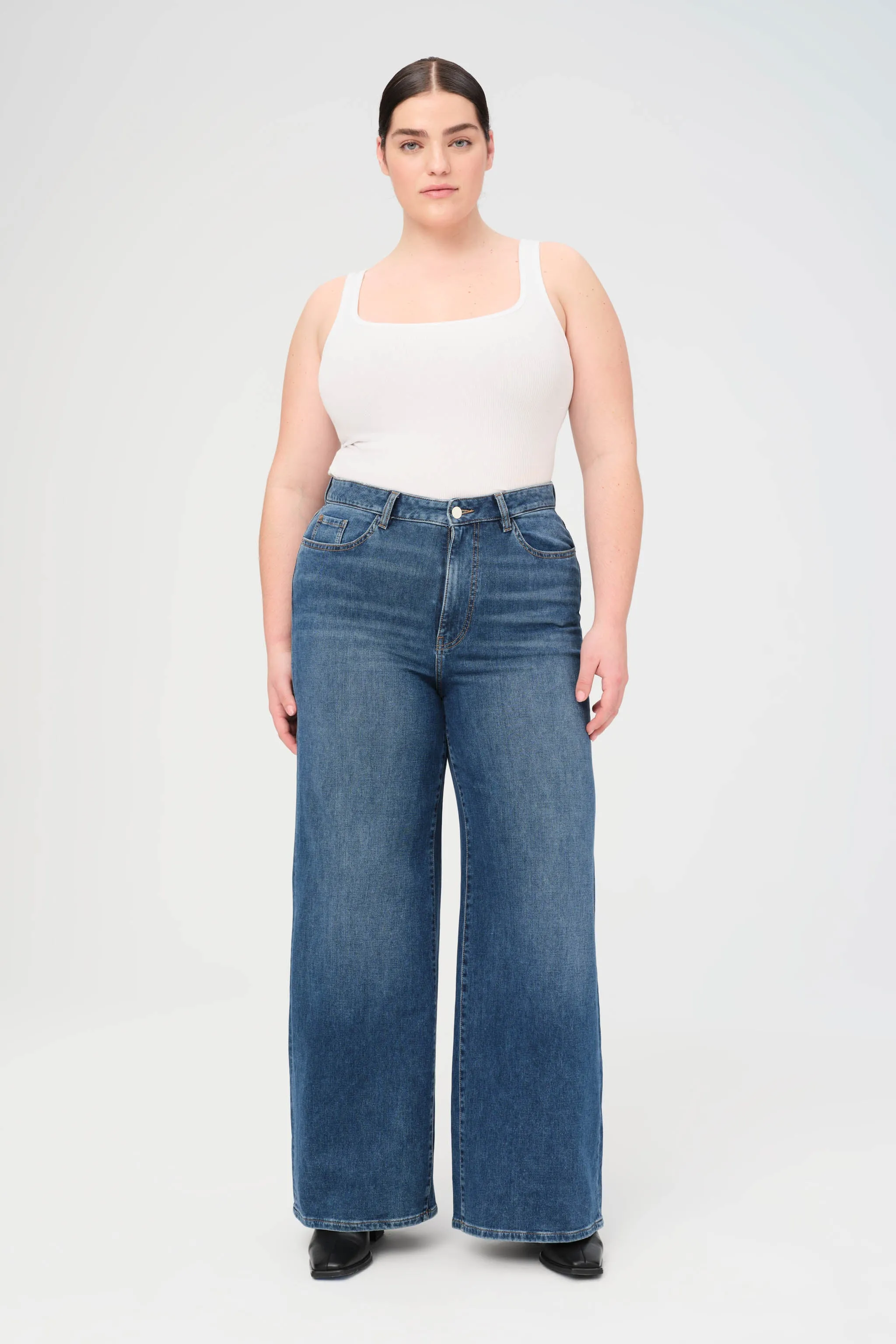 NCE PLUS - RELAXED WIDE LEG JEANS | BLUE EYED