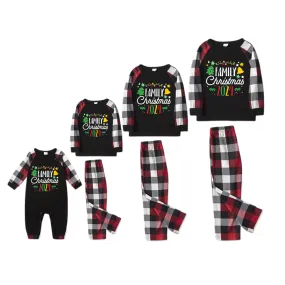 "Family Christmas 2024" Pattern Ⅰ- Red&Black&White Plaid  Matching Pajamas