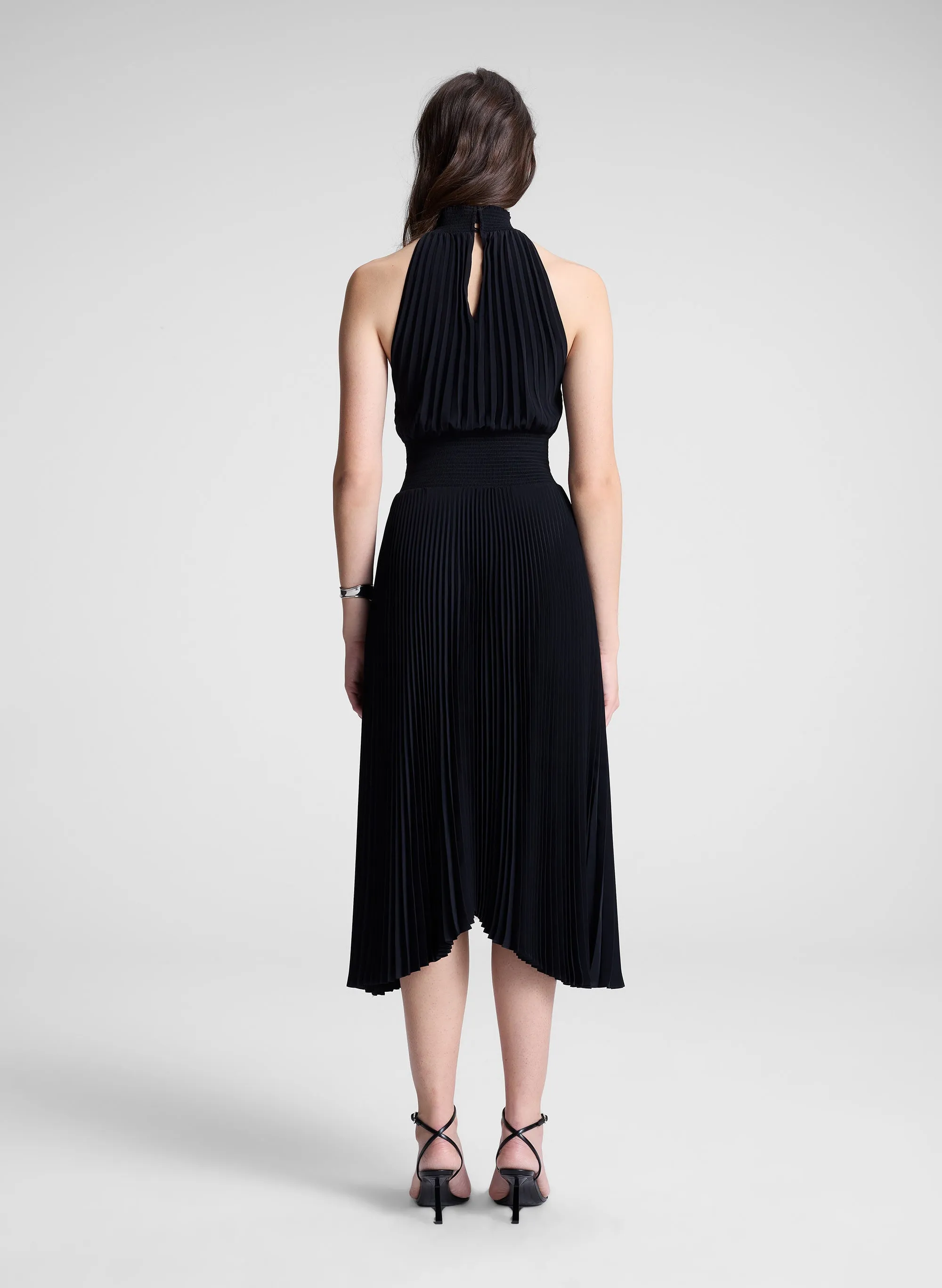 Renzo Matte Pleated Dress