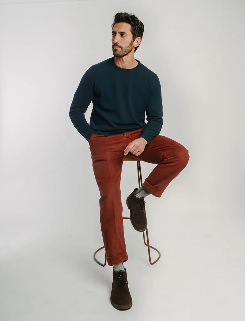 Rust Moleskin Comfort Trousers