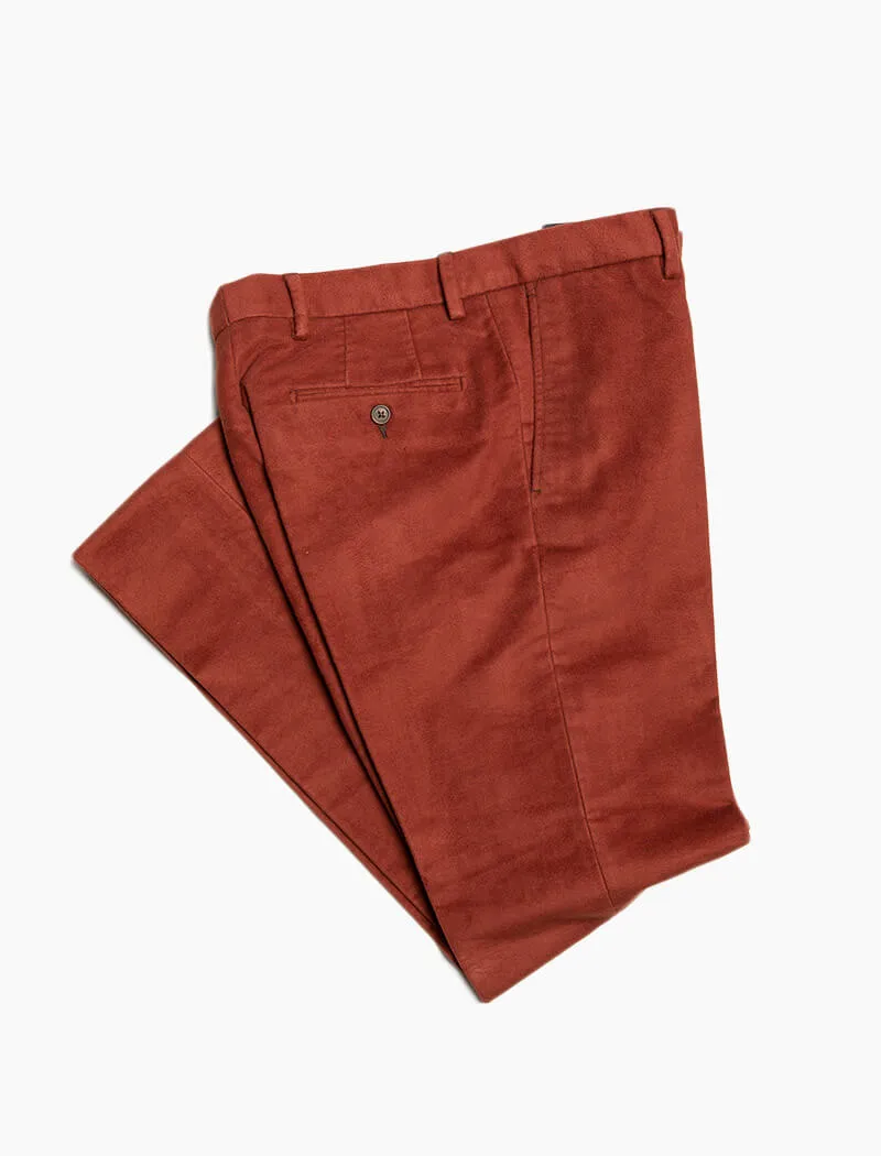 Rust Moleskin Comfort Trousers