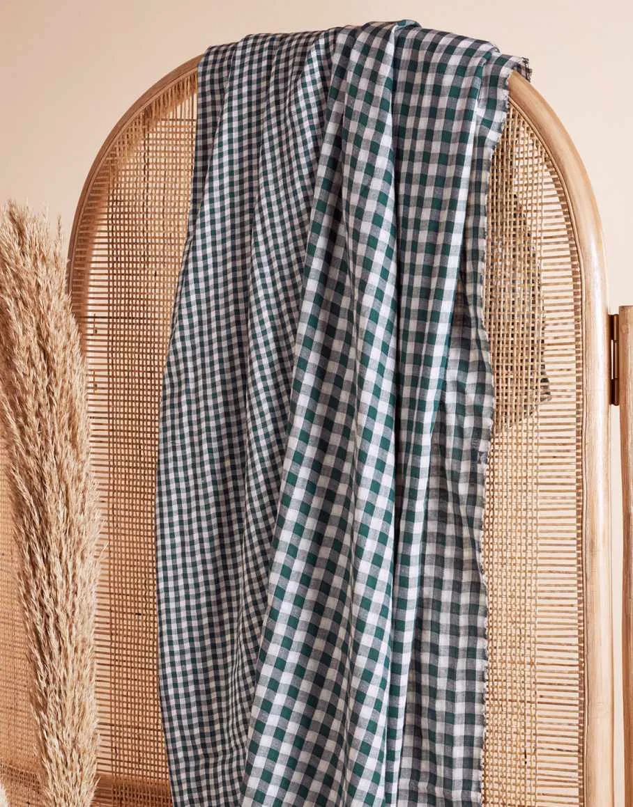 Smokey Double Sided Gingham Cotton Double Gauze, Atelier Brunette