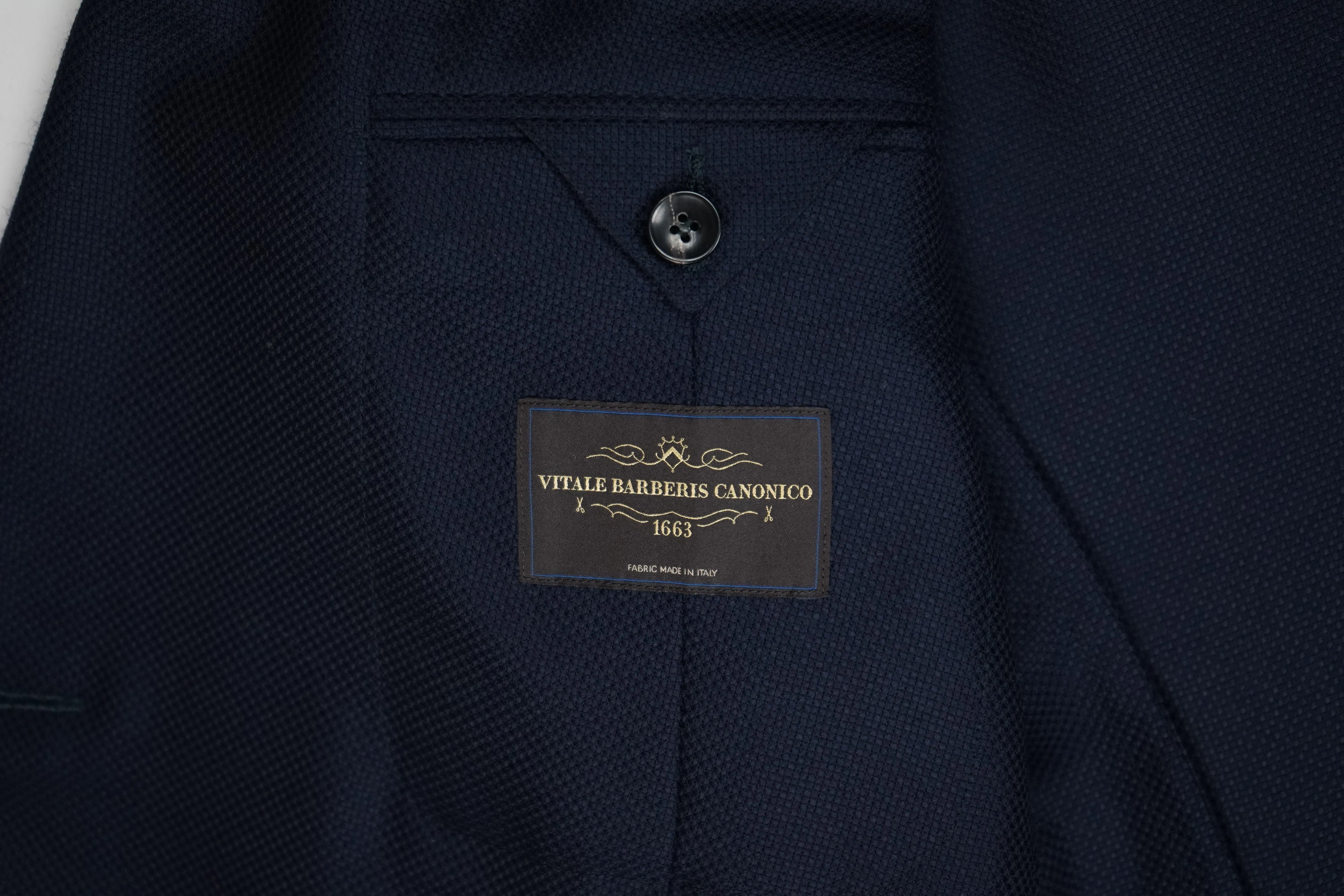 Suitsupply - Navy Hopsack Wool DB. Sports Jacket 48